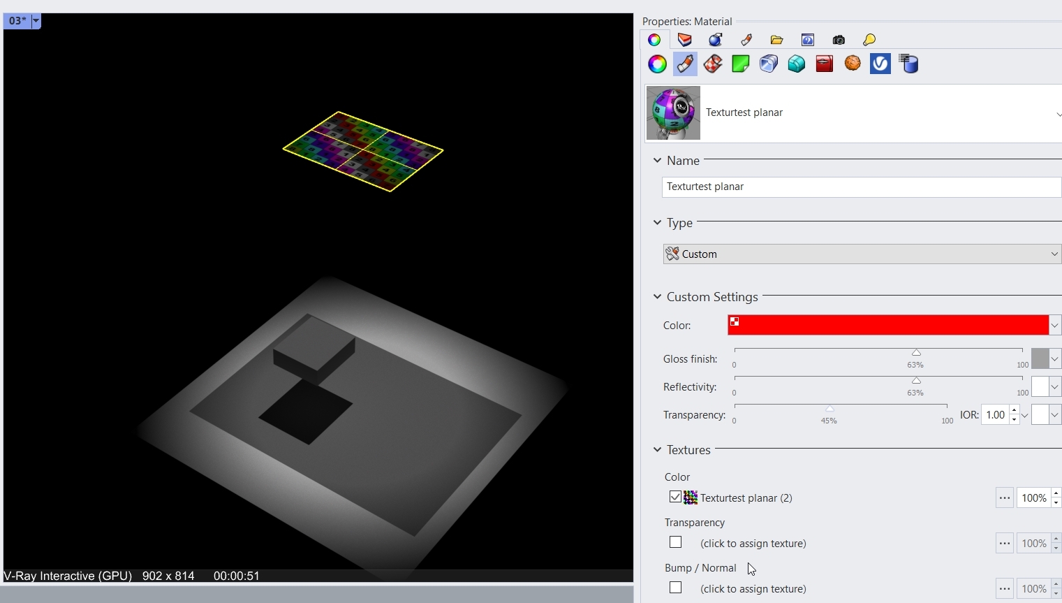 Rhino physic material not working like expected for colored glass ...