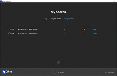 Click image for larger version

Name:	Screenshot - VRAY Benchmark - RTX Scores.jpg
Views:	887
Size:	93.5 KB
ID:	1166566