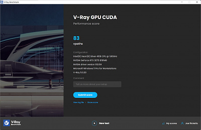 Click image for larger version

Name:	Screenshot - VRAY Benchmark - GPU CUDA.jpg
Views:	886
Size:	159.9 KB
ID:	1166567