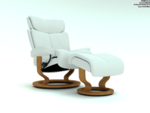 Armchair with a material from Modo.
