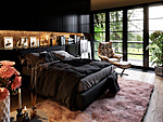 Cozy Dark Bedroom Interior - Rainy Day