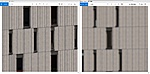 Left (Render 1 - 2hr, 3GB, stated resolution 17000px), Right (Render 2 - 4.5hr, 80MB, stated resolution 13000px)