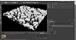 C4D material with noise shader applied to mesh - Standard render