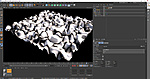 C4D material with noise shader applied to mesh - V-Ray render