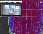 Mesh with glass as cutter Geom. Smoothnes: 2