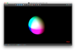 MAYA: Render of custom shader with diffuse color components set to xyz of normal. Bump map is applied, but no effect.