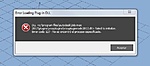 Error displayed after clicking to open the Material Editor button