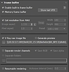 Raw output settings.